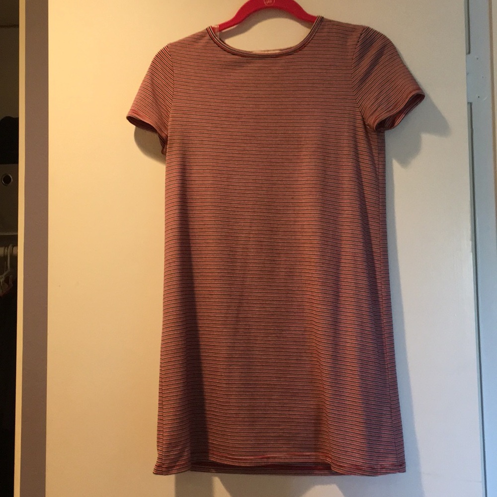 Blue, white, and red socialite t-shirt dress